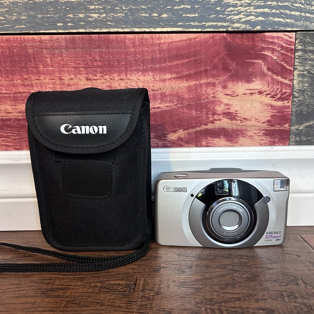 Canon Sure Shot 105 Zoom S 35mm Point & Shoot Film Camera WORKS